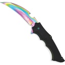 Night Claw Iridescent Talon Spring-Assisted Karambit - Rainbow/Black