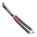 Hinokami Resolve Butterfly Trainer Knife - Red/Black Aluminum