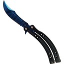 Neon Tide Game-Skin Butterfly Knife - Black/Blue