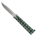 Vented Chassis Heavy-Duty Butterfly Knife - Matte Green