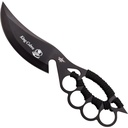 Trench-Guard Blackout Knuckle Knife - Matte Black