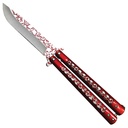 Skullstrike Specter 3D Skull Relief Training Butterfly Knife - Red