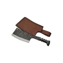 Railroad Spike Forge‑Twist Cleaver Knife - Carbon Steel