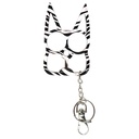 Night Prowler Solid-Steel Cat Self-Defense Keychain - Zebra