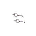 Twin Ring Backup Handcuff Keys - Brushed Steel