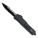Stormhold Rubberized Grip OTF Knife - Two-Tone Black