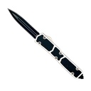 In-and-Out Rapid-Return OTF Automatic Knife - Silver Double Edge