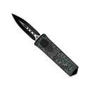 ForgeWeave Micro-Deploy OTF Knife - Green Carbon Fiber