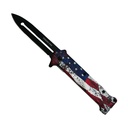 Stars & Stripes Rapid-Deploy Spring Assisted Knife - Matte Black Blade