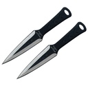 Twin Vector Training Throwing Knife Set - Black Steel