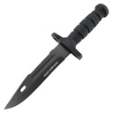 Hunt-Down 12.5" Black Hunting Knife with Rubber Grip Handle