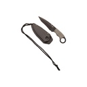Shadow Cord Neck Tactical Fixed Blade Knife - Grey Wrap